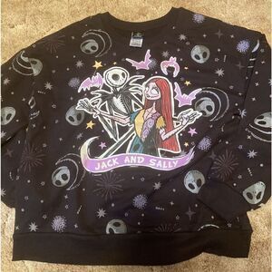 Juniors Size XL (14-16) Disney's Nightmare Before Christmas Black Sweatshirt NWT